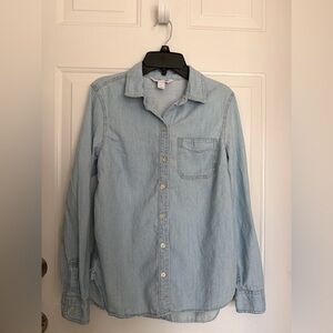 Old Navy Light Blue Denim Shirt